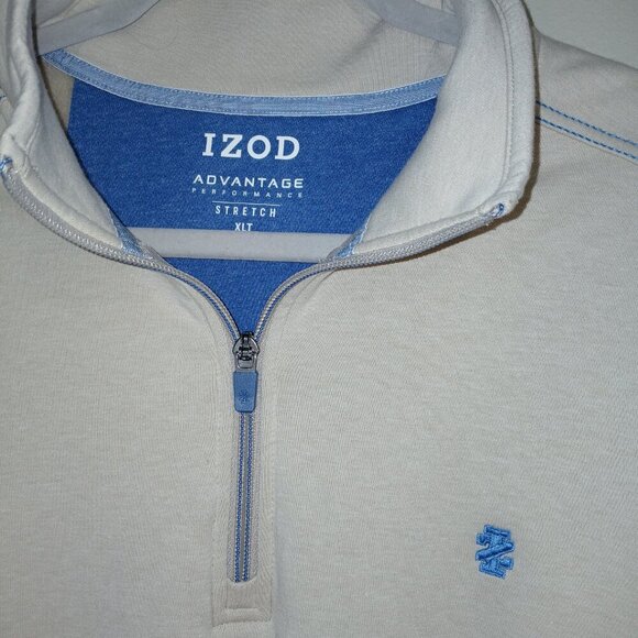 IZOD ADVANTANGE PERFORMANCE STRETCH 1\4 ZIP PULLOVER, SIZE XLT - Picture 2 of 5